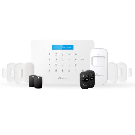 Nivian - Sistema di Allarme per Case e Aziende Senza Canone Mensile  Kit di Allarme WiFi/gsm  Controllo Remoto tramite l'App Tuya  Facile Installazione Wireless  fino a 60 rilevatori