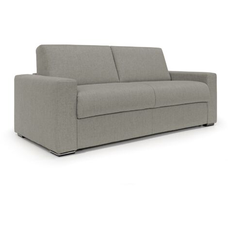 Nixon Schlafsofa mit 20 cm Matratze aus wasserfestem Stoff T03 220 cm (mat. 160x197) Taupe