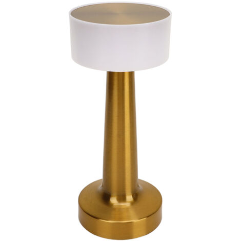 NIZUUONE Touchez la Lampe de Nuit avec 3 Couleurs de Charge en Métal USB Lampe de Table de Nuit pour Restaurant, Table de luminosité Réglable Rechargeable