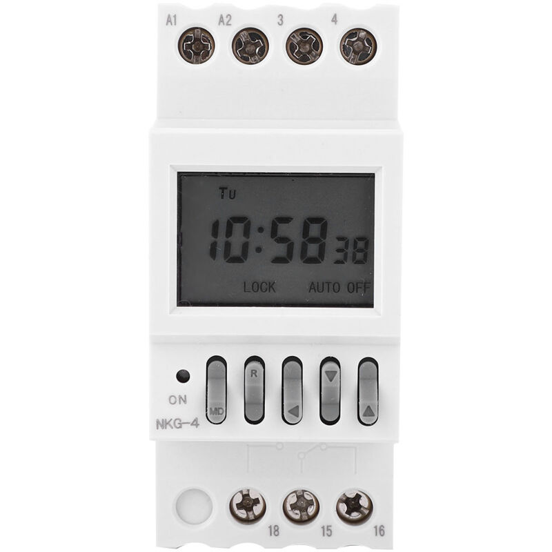 Nkg - 4 commutateur de temporisation Programmable Din interrupteur de commande de temporisation de voie AC220V 3A