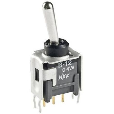 NKK Switches B12AP Interruttore a levetta 28 V/DC 0.1 A 1 x On / On Permanente 1 pz.