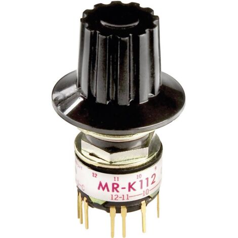 NKK Switches MRK112-A MRK112-A Commutateur rotatif 125 V/AC 0.25 A Positions de commutation 12 1 x 30 ° 1 pc(s)