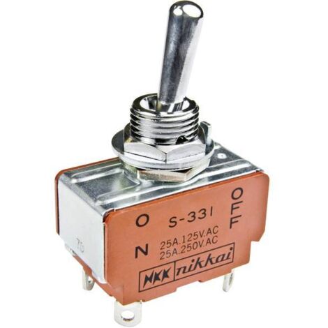 NKK Switches S338 S338 Interruttore a levetta 125 V/AC 15 A 2x (On) / Off / (On) Momentaneo / 0 / Momentaneo 1 pz.