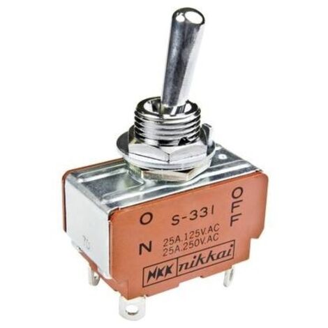 NKK Switches S6A Interruttore a levetta 125 V/AC 20 A 2 x On / On Permanente 1 pz.