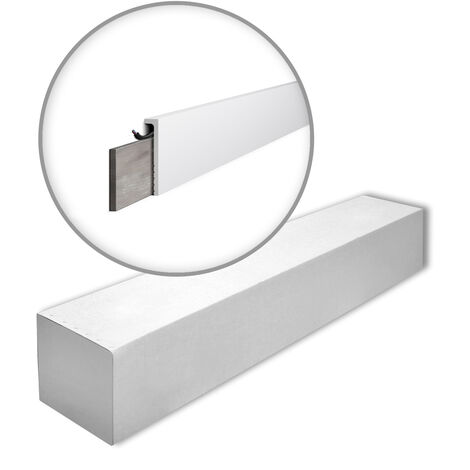 NMC CF2S-box WALLSTYL Noel Marquet 1 carton 18 pièces Moulure couvrante Moulure décorative design moderne blanc | 36 m - blanc