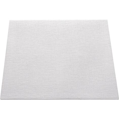 NMC – Dalle de plafond polystyrène expansé 500 x 500 mm – Épaisseur 10 mm – Lot de 8 pièces – Compatible avec peintures acryliques
