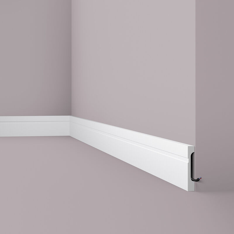 Skirting NMC FD11 wallstyl Noel Marquet Base Moulding Baseboard Decorative moulding timeless classic design white 2 m - white