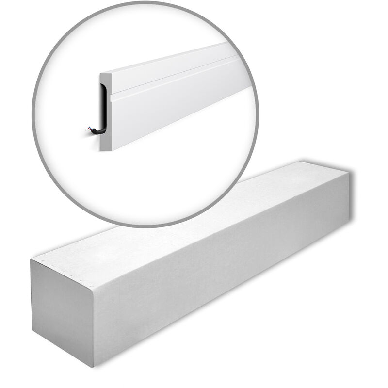 FD11-box wallstyl Noel Marquet 1 Box 11 pieces Skirting timeless classic design white 22 m - white - NMC