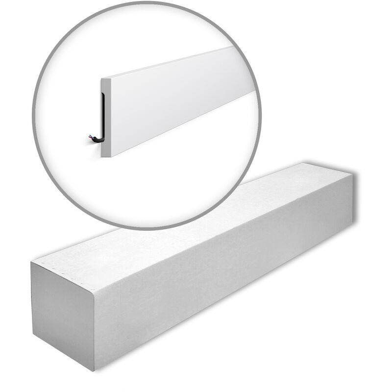 FD2S-box wallstyl Noel Marquet 1 Box 13 pieces Skirting Door surround contemporary design white 26 m - white - NMC