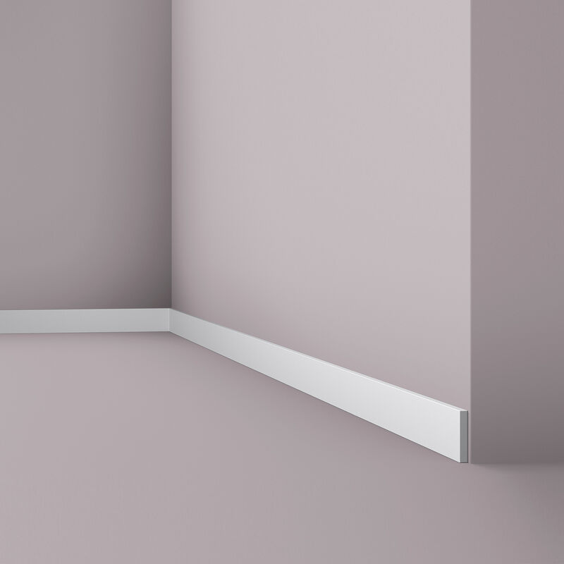 Skirting NMC FL10 wallstyl Noel Marquet Base Moulding Baseboard Decorative moulding contemporary design white 2 m - white