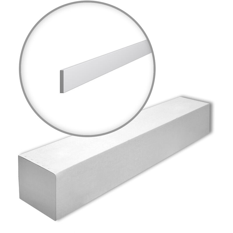 FL10-box wallstyl Noel Marquet 1 Box 32 pieces Skirting contemporary design white 64 m - white - NMC