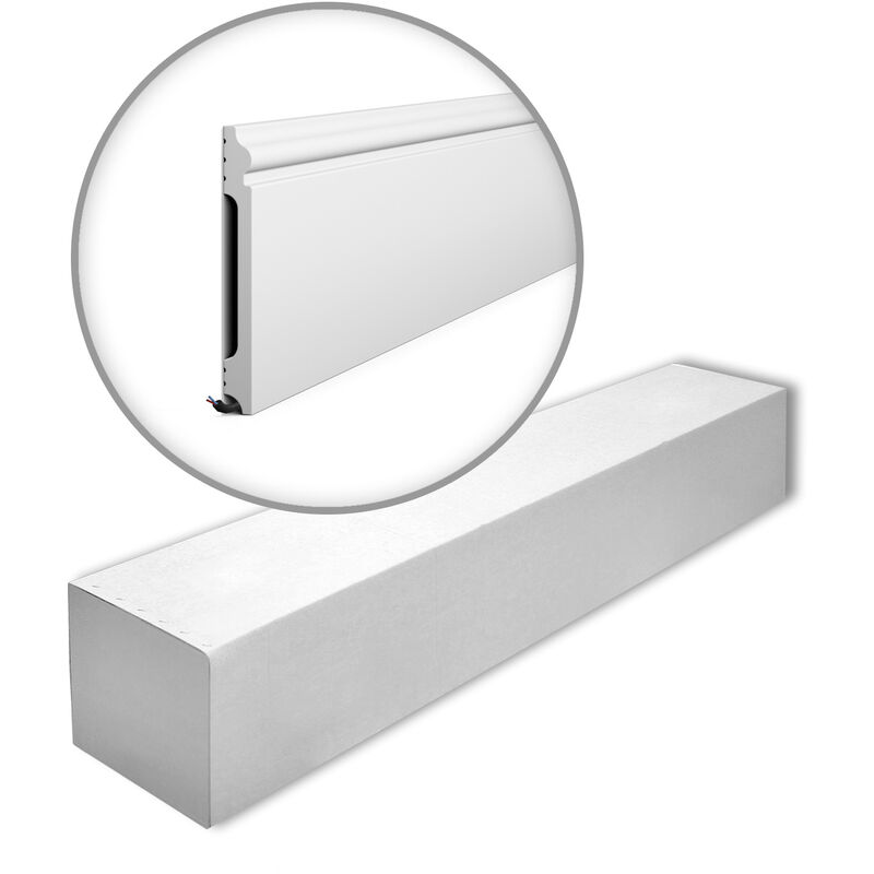 FL17-box wallstyl Noel Marquet 1 Box 7 pieces Skirting timeless classic design white 14 m - white - NMC