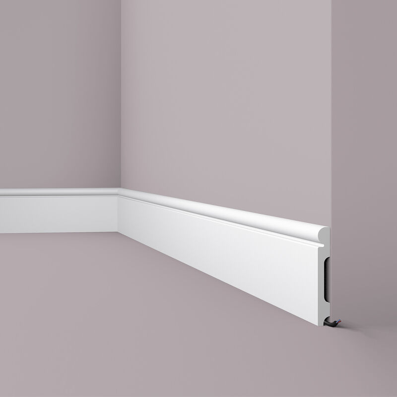 Skirting NMC FL4 WALLSTYL Noel Marquet Base Moulding Baseboard Decorative moulding timeless classic design white 2 m - white