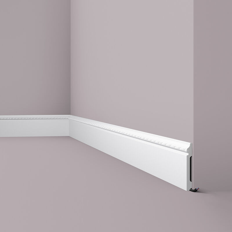 Skirting NMC FO1 wallstyl Noel Marquet Base Moulding Baseboard Decorative moulding timeless classic design white 2 m - white