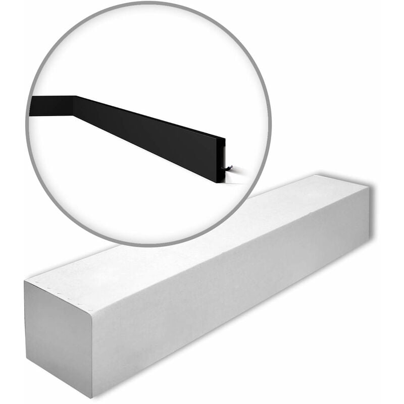 NMC FT2 BLACK-box WALLSTYL Noel Marquet 1 carton 17 pièces Plinthe Moulure frise design moderne noir 34 m