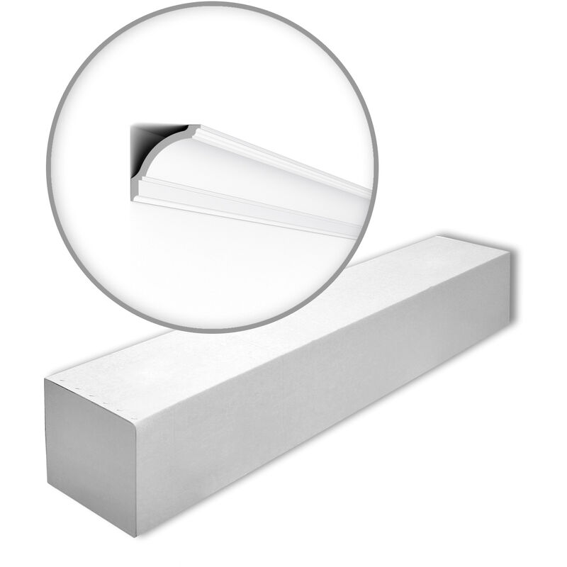 GP-box nomastyl Noel Marquet 1 Box 19 pieces Cornice moulding contemporary design white 38 m - white - NMC