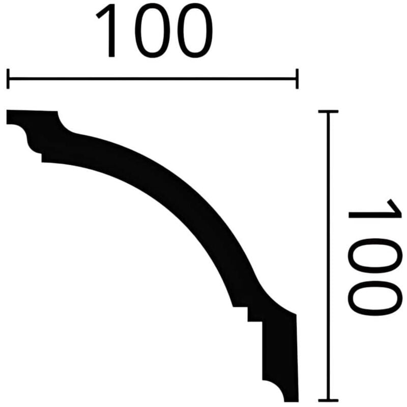 Corniche NMC gp nomastyl Noel Marquet Moulure décorative Corniche de plafond design moderne blanc 2 m
