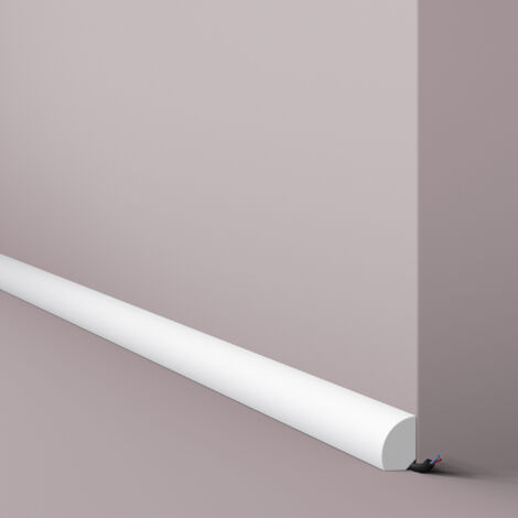 NMC Sockelleiste FL6 WALLSTYL 12 x 19 x 2000 mm Polystyrol Fußleiste Weiß