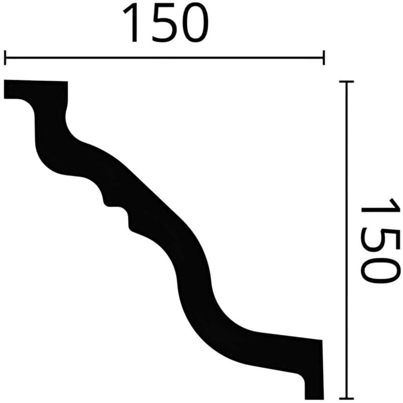 Corniche NMC tl nomastyl Noel Marquet Profil de décoration design intemporel classique blanc 2 m
