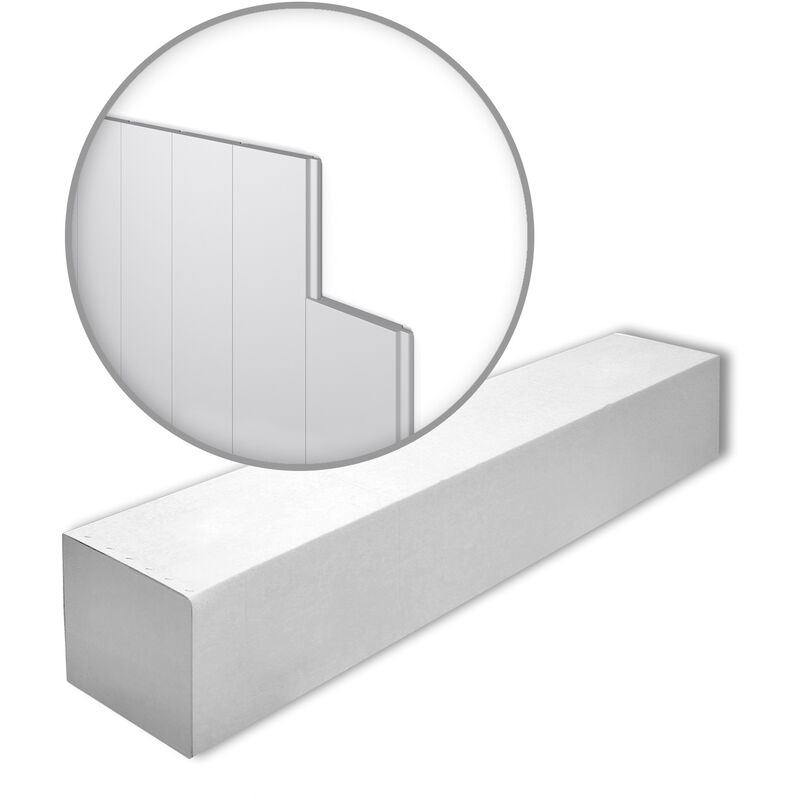 WG2-box wallstyl Noel Marquet 1 Box 8 pieces 3d wall panel contemporary design white 1,84 m2 - white - NMC