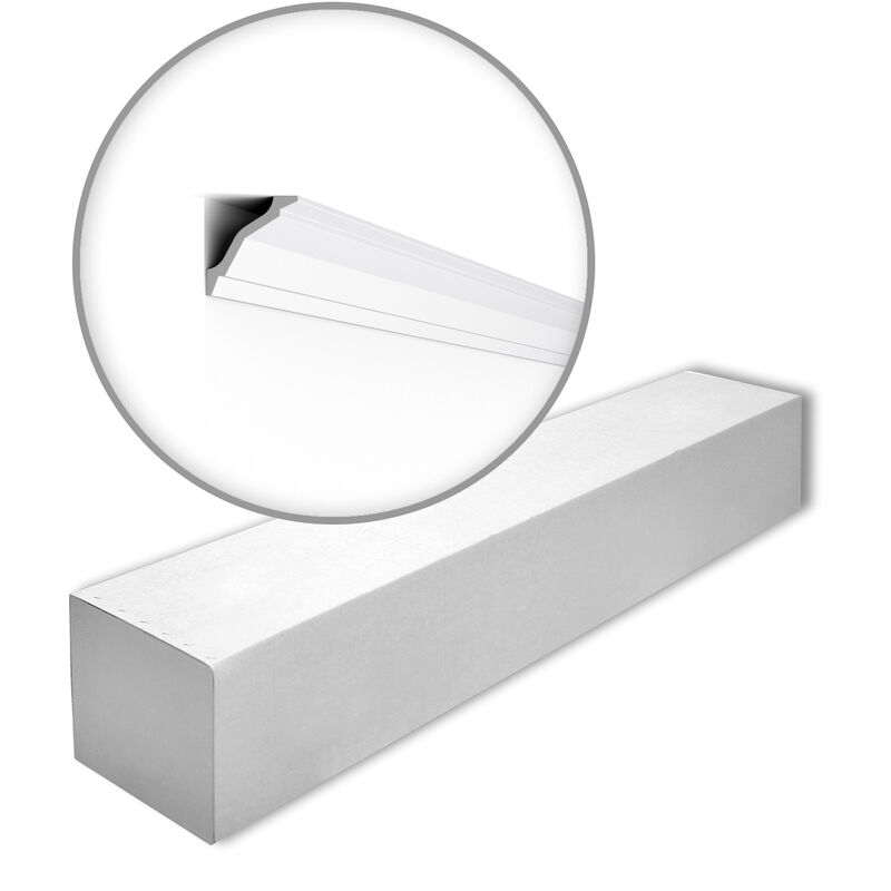 WT26-box wallstyl Noel Marquet 1 Box 17 pieces Cornice moulding contemporary design white 34 m - white - NMC