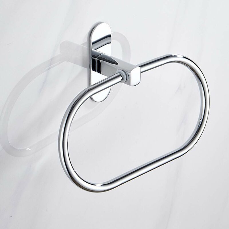 No Drilling, Towel Ring, Round Towel Bar, Stainless Steel Bath Towel Bar, Patented Adhesive, Self-Adhesive Towel Rack, Self-Adhesive Towel Hook