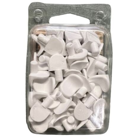 (NO FOTO)MOBILA - 40PZ REGGIMENSOLE IN PLASTICA BIANCA A SQUADRA 5 MM