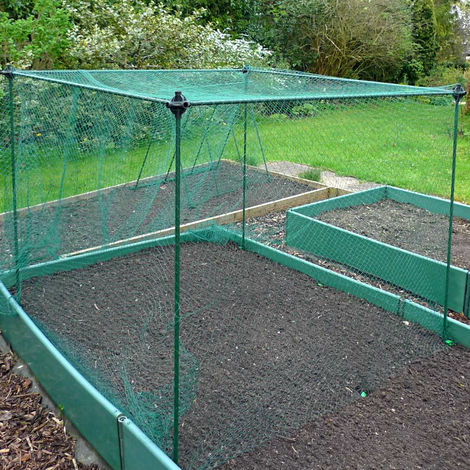 KCT Black Garden Net Poly Grow Tunnel Plant Fruit Cloche Veg Protection Mesh 3M