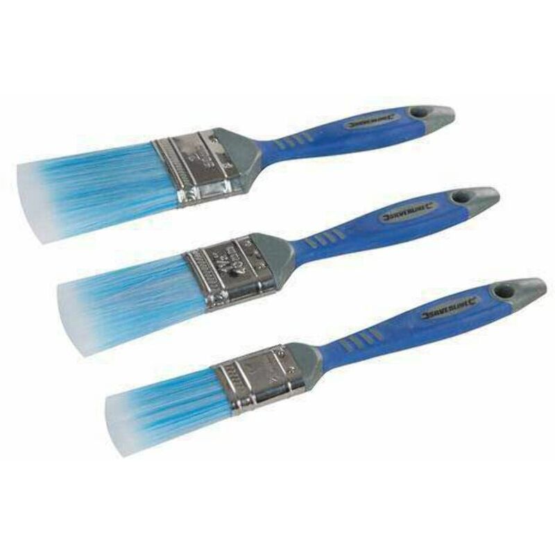 No-Loss Synthetic Paint Brush Set 3pce 3pce 344268 - Silverline