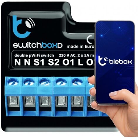 No name BLEBOX switchboxD - Doppelschalter 230V - Smart Home