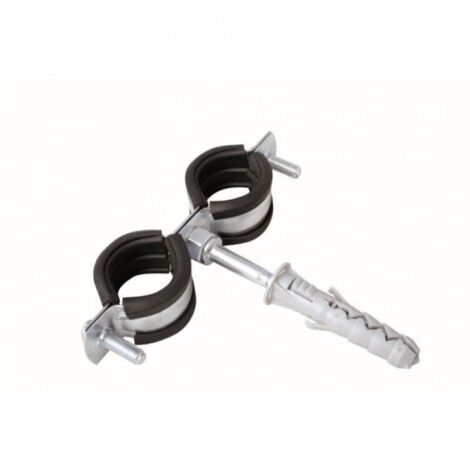 No-name Collier de serrage double acier galvanisé 1 pouce