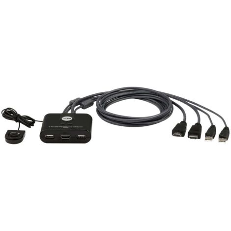no-name CS22HF commutateur KVM HDMI noir 2 ports