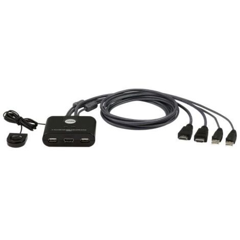 no-name CS22HF interruttore KVM HDMI nero 2 porte