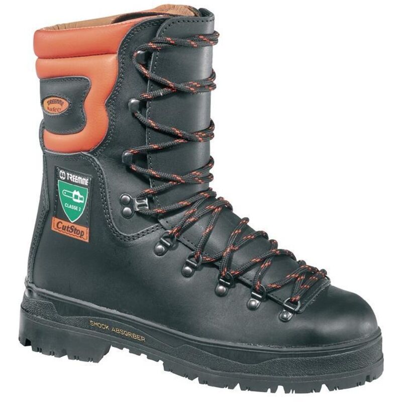 Forstsicherheitsstiefel Cutstop High Gr.47 schwarz/orange Leder S3