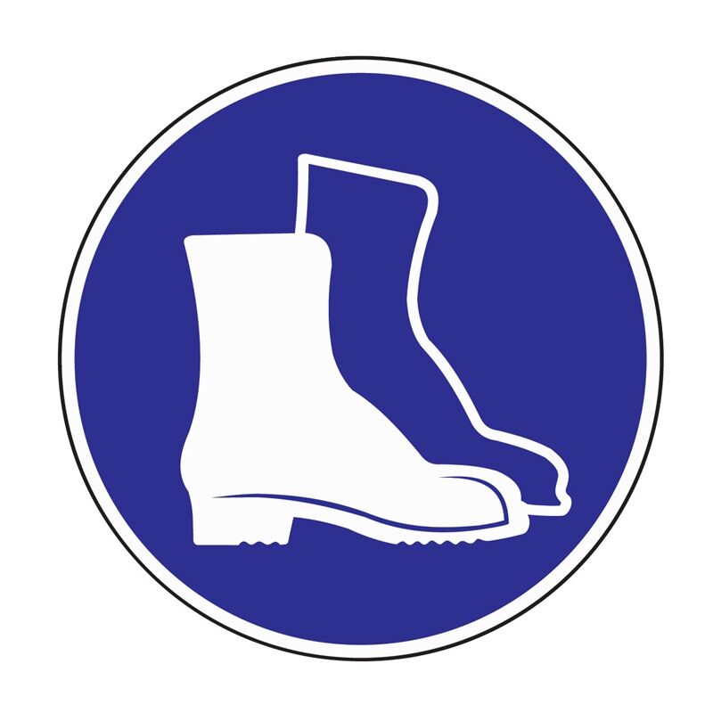 Gebotszeichen Fußschutz benutzen Kunststoff