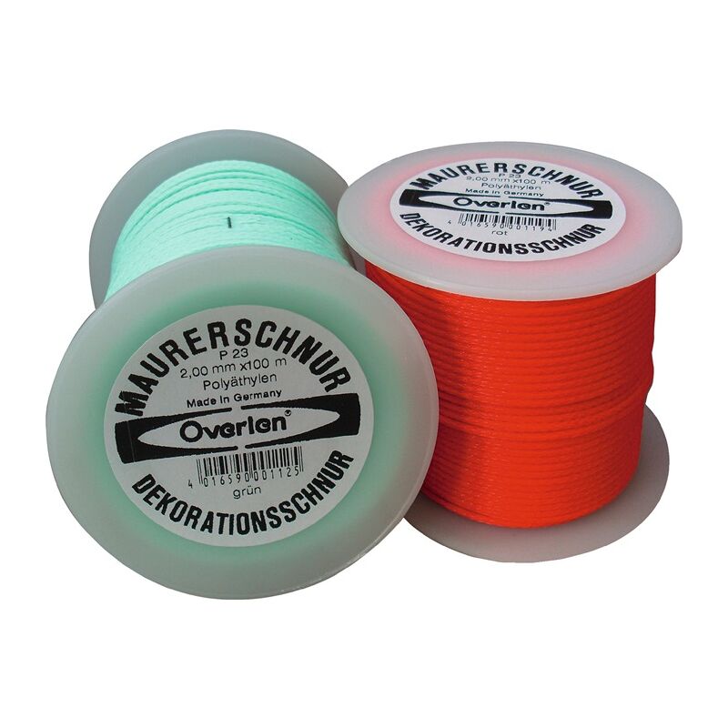 002301000200500AA Maurerschnur Länge 50 m d. 1 mm 15 kg Polyethylen gr – Overmann | 04016590000241
