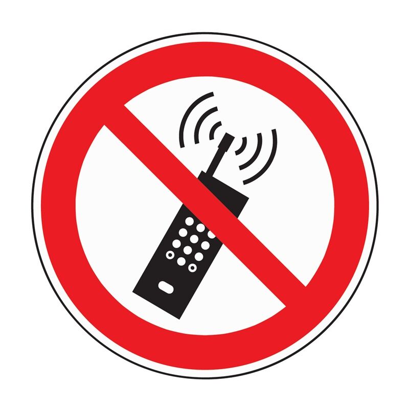 Verbotszeichen ASR A1.3/DIN EN ISO 7010 Mobilfunk verboten Kunststoff