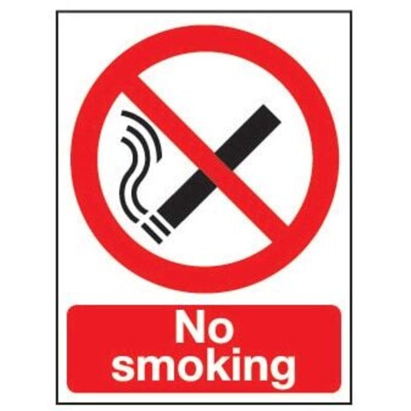 No Smoking Rigid pvc Sign - 148 x 210mm - Sitesafe