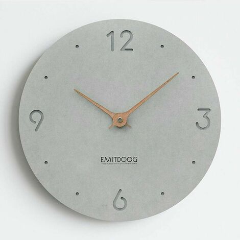No Ticking Wall Clock The Clock Without Second Hand Absolutely Quiet 12 "(29cm × 29cm), Ideal Living Accessories (15" (38CM x 38CM) Gray A)