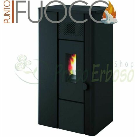 Noa - Stufa a pellet da 6.3 Kw nero goffrato