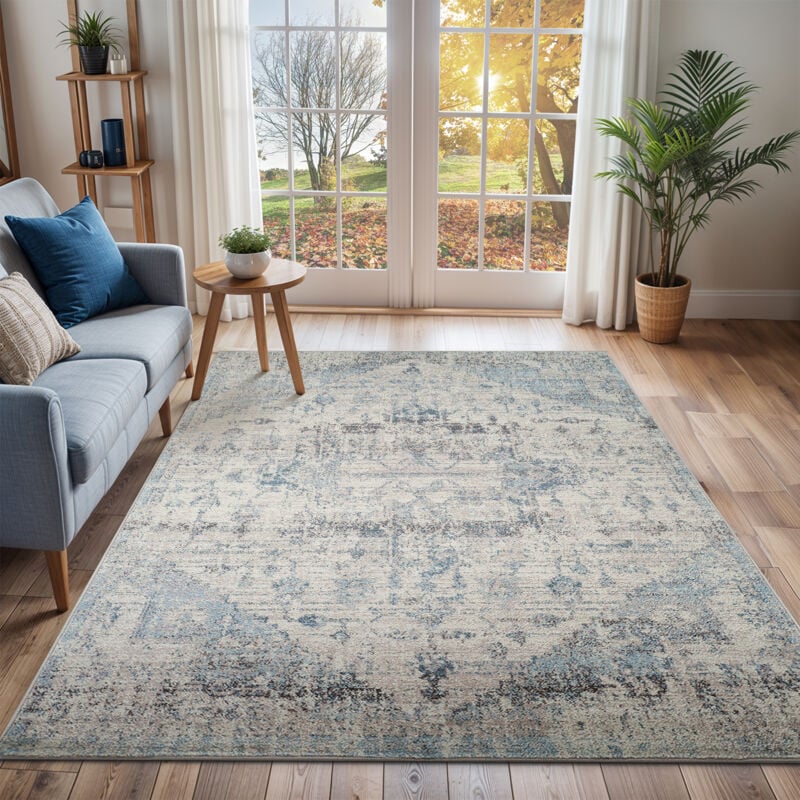 Surya - Tapis Vintage Oriental Ivoire/Bleu 120x170 cm