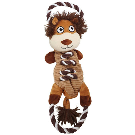 Nobby Hundespielzeug Plüschlöwe mit Seil 47 cm