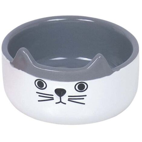 Nobby Katzen Keramik Napf Cat Face weiß 160 ml Ø 13 cm