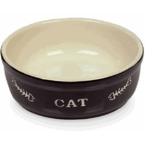 Nobby Katzenschale Cat 250 ml Ø 13,5 cm schwarz beige Standardnapf