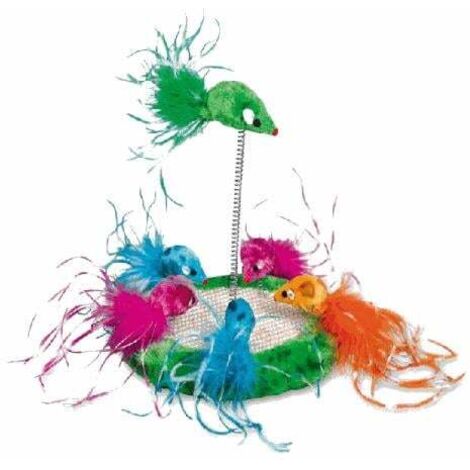 Nobby Katzenspielplatz Plüsch Ø 19 x 24 cm Interaktives Spielzeug
