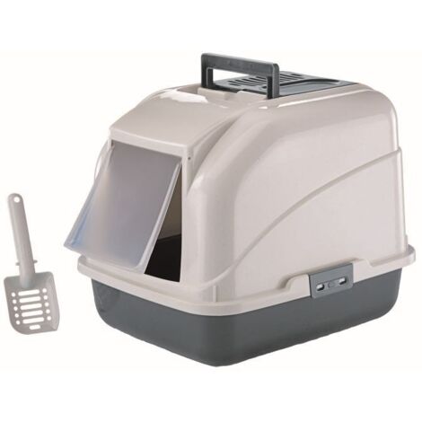 Nobby Katzentoilette mit Filter grau 50 x 40 x 40 cm Haubentoilette