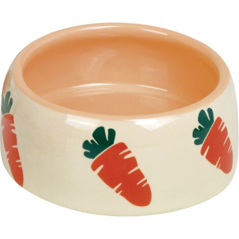 Nobby Keramik Futtertrog CARROT beige orange Ø 12cm 250 ml Größe M Futtertrog & Kleintierfutter