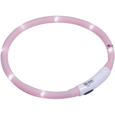 Nobby LED Leuchthalsband Puppy rosa für Welpen mit kurzem Fell Leucht-/ Sicherheitshalsband