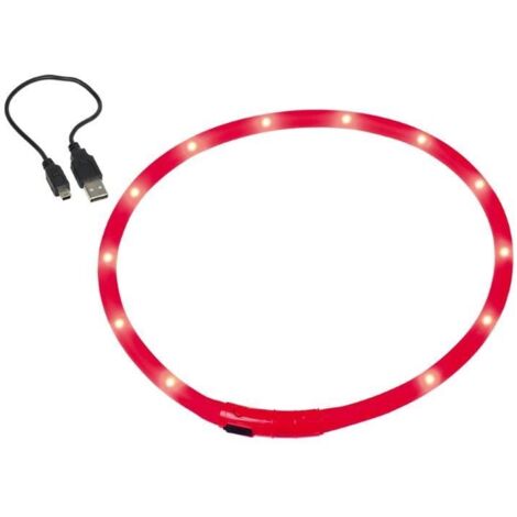 Nobby LED Leuchthalsband Visible rot für Hunde mit kurzem Fell Halsbänder