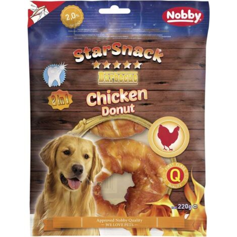 Nobby StarSnack Barbecue Chicken Donut ca. 10,0 cm, 2 St., ca. 220 g Soft Snack
